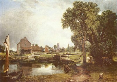 Lock and Mill in Dedham by John Constable